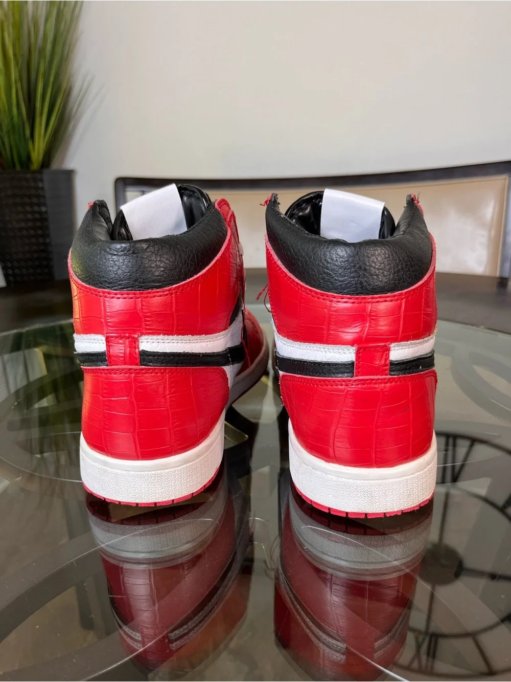 Nike Air Jordan 1 High Customize Leather Sneakers Sz 11